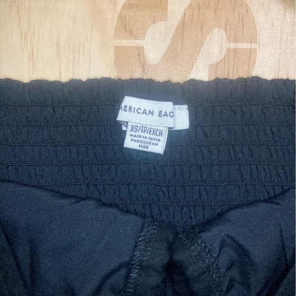 American Eagle Flutter Sleeve Tie Front Crop Top - Picture 5 of 9